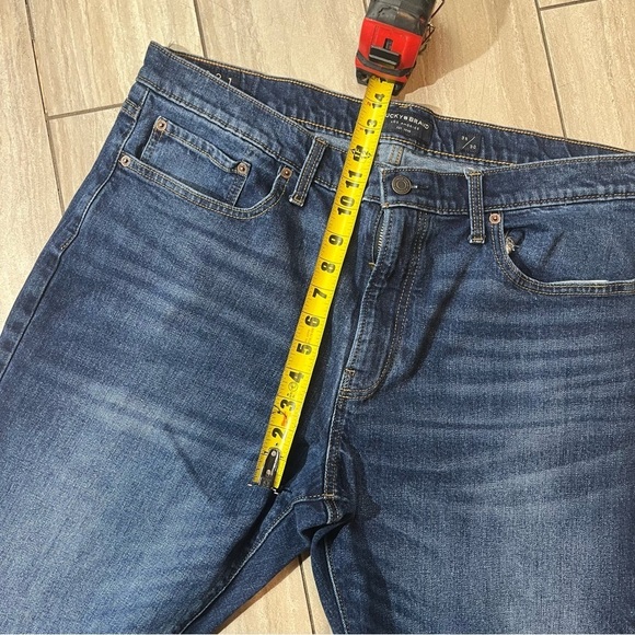 Lucky Brand 121 Slim Straight Dark Wash Mens Denim Jeans Size 38/30 - Picture 2 of 8